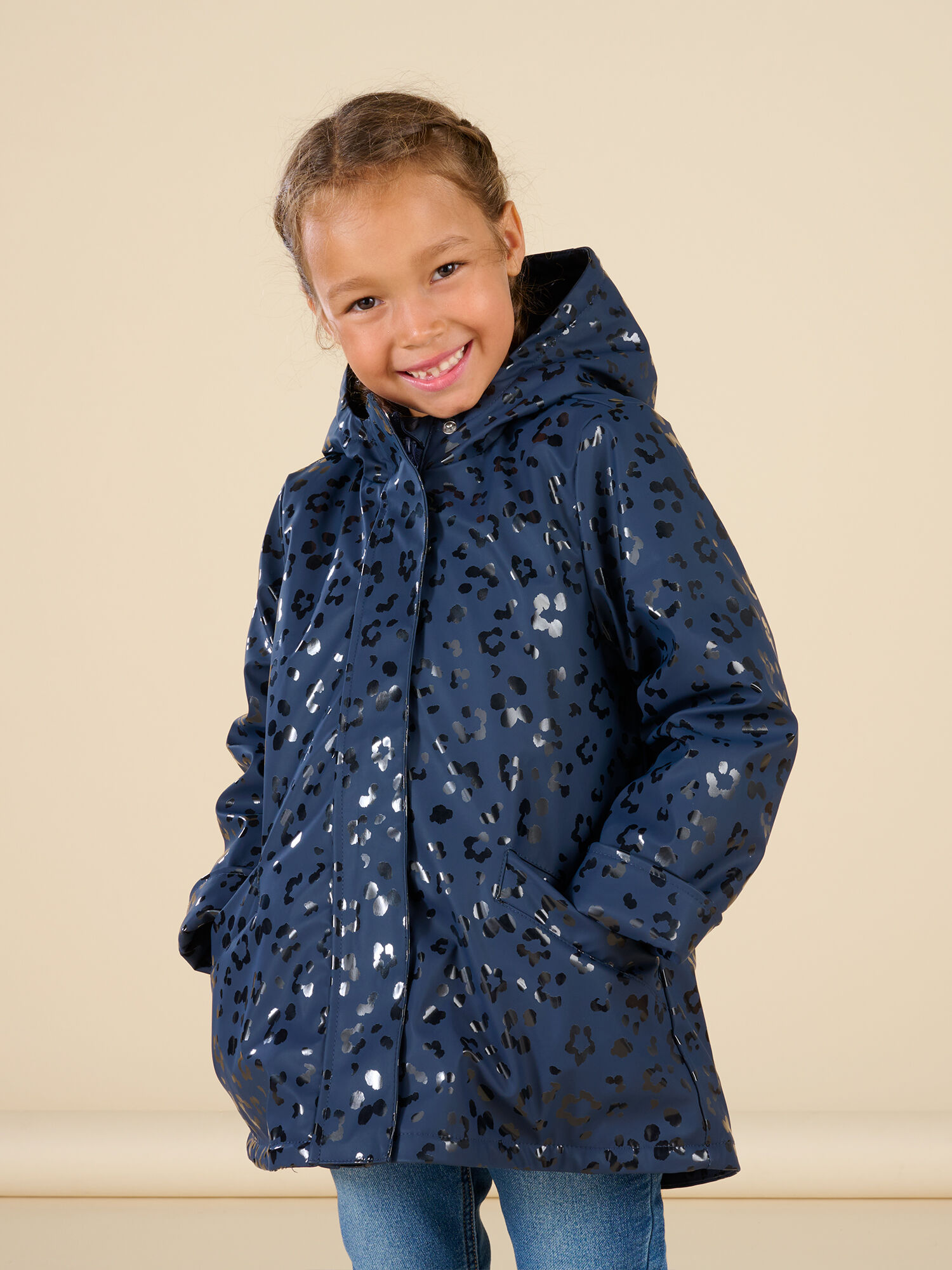 Manteau impermeable a capuche a imprime leopard achat en ligne Manteau Blouson Veste DPAM Salesforce Commerce Cloud 3.2.0