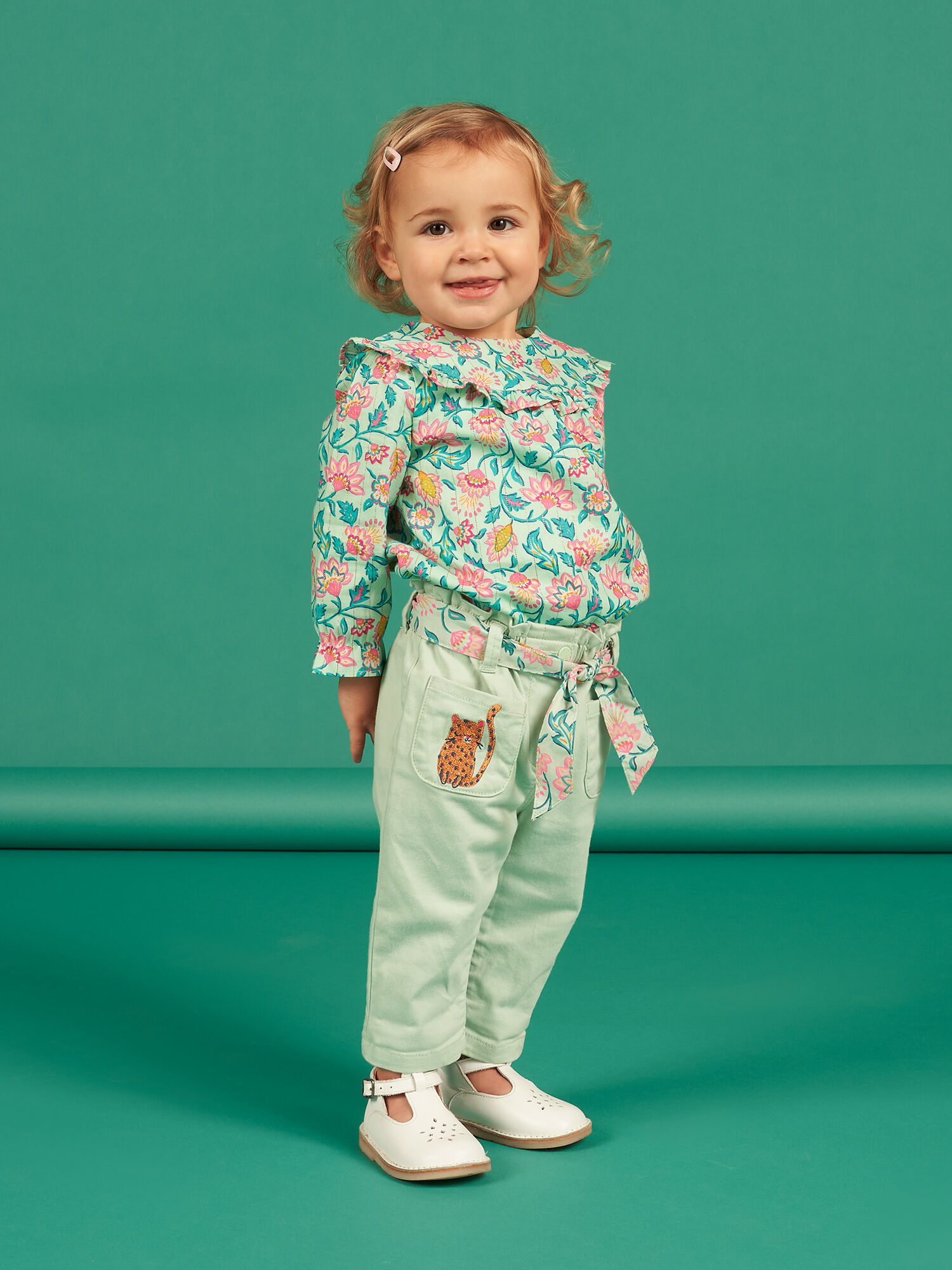 Pantalon vert fille clearance