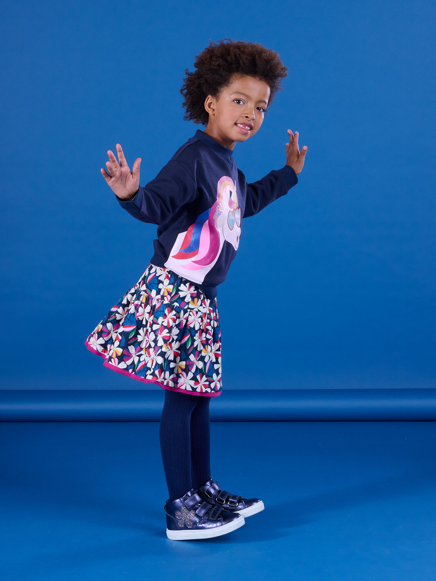 Jupe en velours reversible